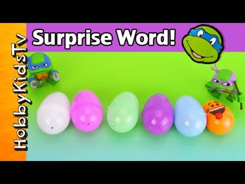 TMNT Surprise EGG Word! Kinder Surprise Toy Teenage Mutant Ninja Turtle HobbyKidsTV