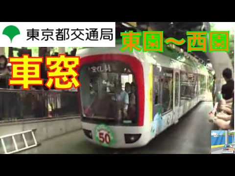 上野動物園モノレール車窓　東園～西園（JR東日本特急風汽笛付）