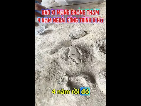 CÓ 1 KHÔNG 2. Bao xi măng chống thấm bỏ ngoài công trình gần 4 năm vẫn không hư, vẫn dùng được.