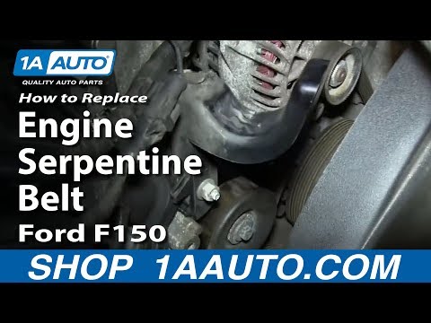 how to change a serpentine belt on a ford f-150