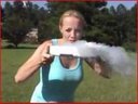 Girls having fun with dry ice