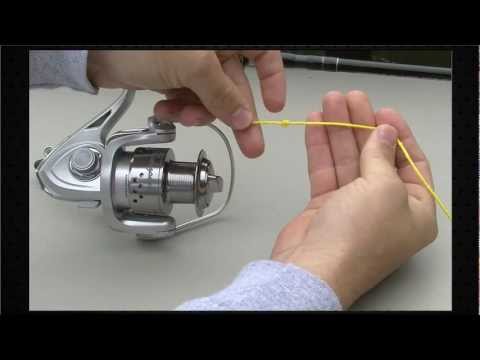 how to attach fishing line to a reel