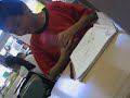 richard using pencil case as morocca