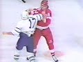Bob Probert vs Wendel Clark Round 2 from the Detroit Red Wings at Toronto Maple Leafs game on Dec 9, 1992.via http://www.hockeyfights.com