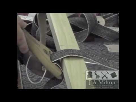 how to fasten jute webbing