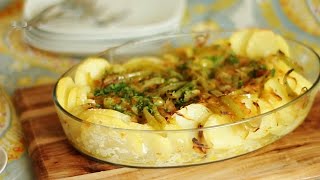 Bacalhau com batata ao forno