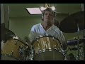 Steve darvill drumming to group, War - sept 1987