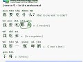 Learn Chinese Mandarin Lesson 8 - In the restaurant Learn Chinese Mandarin Lesson 8 - In the restaurant