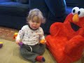 Dovi loves his Elmo Chair