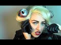 subscribe my darlings - i dare you! a vampy twist to a pin up girl look - this is my second lady gaga telephone tutorial, complete with diet coke can rollers hairdo (substituted with pepsi).