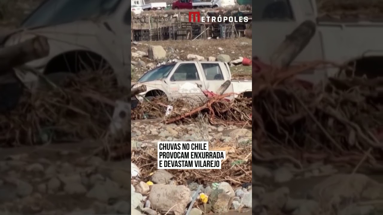 Chuvas no Chile provocam enxurrada e devastam vilarejo