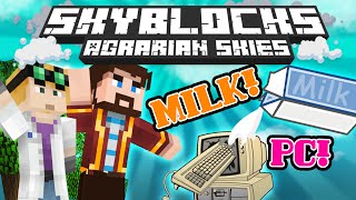 Minecraft - Hardcore Skyblock Part 73: MILK IN THE COMPUTER (Agrarian Skies Mod Pack)