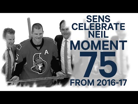 Video: No. 75/100: Senators honour Chris Neil for playing 1000th game