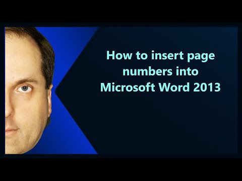 how to provide page numbers in word