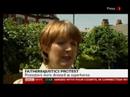 bbc news footage of Harmen rooftop protest