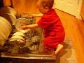 Sebastián helping @ the kitchen