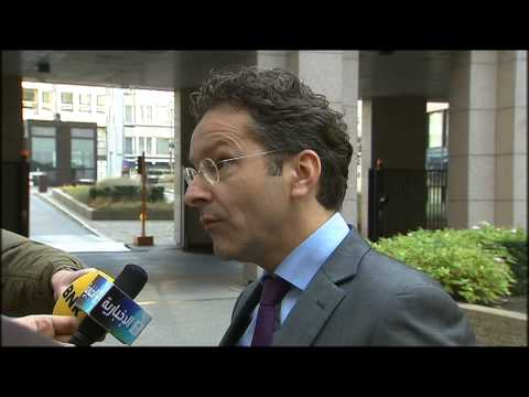 Arrival and doorstep by Eurogroup President Dijsselbloem (9 December 2013)