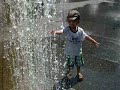 Raiyen playing with Fountains at Dundas Square