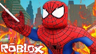 Spiderman In Roblox Roblox Superhero Tycoon Minecraftvideos Tv