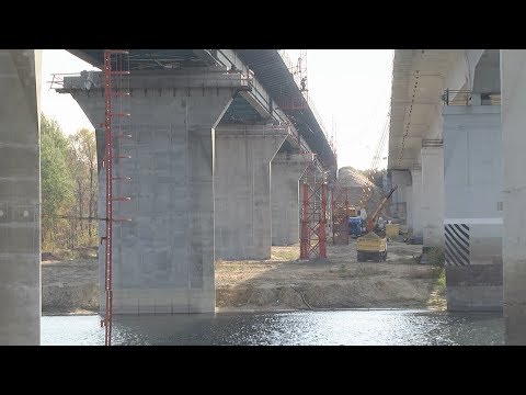 7 лістапада на Гомельшчыне плануюць адкрыць рух транспарту па яшчэ адным мосце видео
