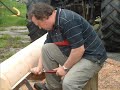 turning timber column on lathe