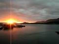 afterglow in Stokmarknes, Lofoten, Norway