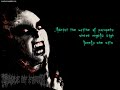 I thank God for the Suffering - Cradle of Filth with Lyrics