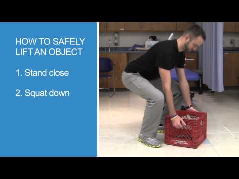 how to properly lift an object
