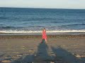 stella, raphael and nathalie at marconi beach, cape cod, as the sun was setting on another beautiful day.