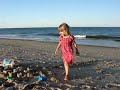 stella, raphael and nathalie at marconi beach, cape cod, as the sun was setting on another beautiful day.