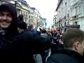 Paok Salonika FC Fans chanting in Central London before facing Tottenham Hostpur's (Europa League 2011-12)