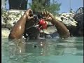 teaching phillip harry, a local marshallese guy to dive in the dock at bikini island, bikini atoll