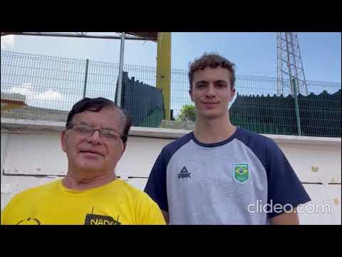 Prof. Sandra e atleta Renan Gallina