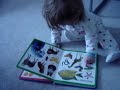 Lia reading a book