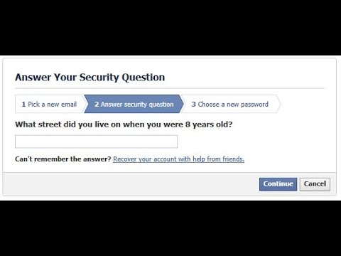 how to change security question on facebook