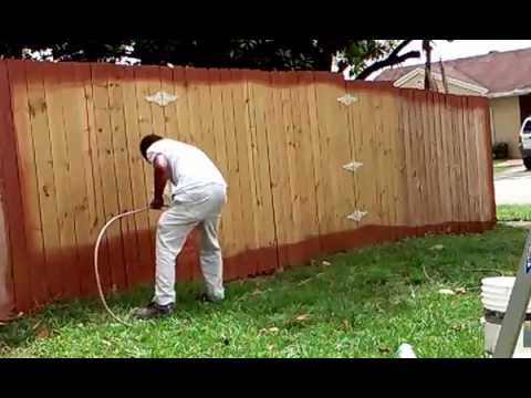 how to quickly paint a fence