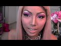 I love Nicki Minaj Make-up Looks because she uses such vibrant bright colors .You can tone down the look and use it for everyday :D Products i used : Eyeshadow base :Ombre Perfecteur 'Lancome' Eyeshadow white :Ben Nye Palette Eyeshadow Pink,Brown,light pink : Coastel scents 88 palette matte Black Liner : Art Liner 'Lancome ' 1st Cheek Blush: PUR... Radianace 2nd Cheek Blush :Lancome.... Petticoat Pink Lipliner :Coastel Scents Lipstick:Pink in the Limo