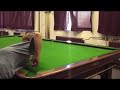 Zugball Blau lang auf Snookertisch