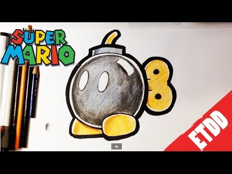 How to Draw Bo-Bomb from Mario Bros – Easy Things To Draw