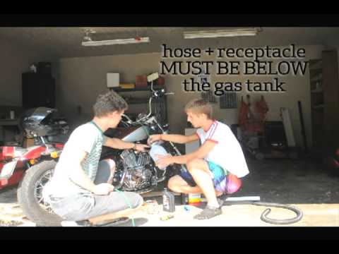 how to drain scooter gas tank