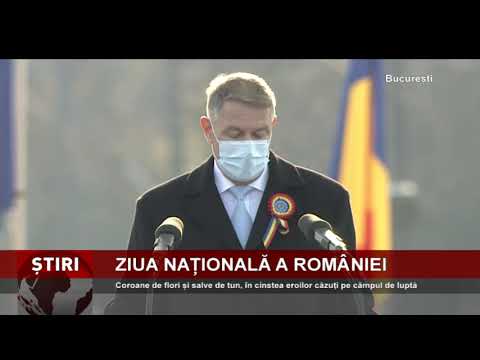 Coroane de flori și salve de tun, de Ziua Națională, în cinstea eroilor căzuţi pe câmpul de luptă