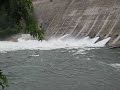 Mansfield Dam floodgates open