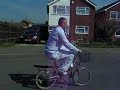 Leaf blower biker
