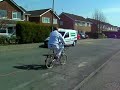 Leaf blower biker