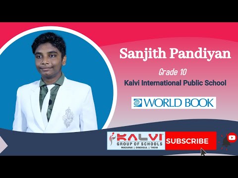 Kalvi Schools Sanjith Pandiyan - Grade 10  | Galaxies and Stars - World Book