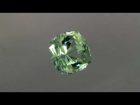 Square Cushion Prasiolite Weighs 14.14 Carats 