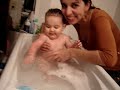 Primeiro banho da titia