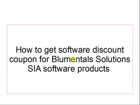 How to get software discount coupon for Blumentals Solutions SIA