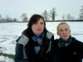 spearing a big snowball
