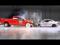 Ford F150 and Honda Civic frontal crash test by IIHS